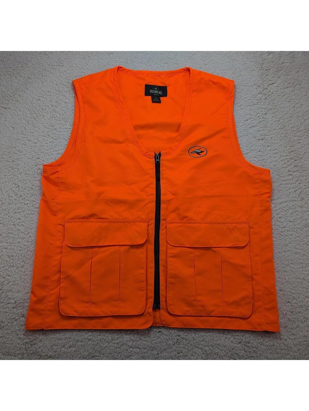 RedHead Blaze Orange Shooting Hunting Vest Men’s Size M Full Zip Front Pockets